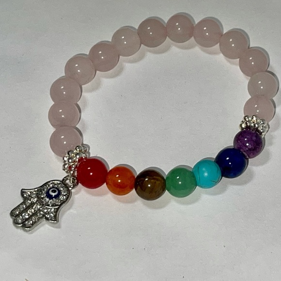 Chakra Bracelet and pink Aventurine beads. - Picture 4 of 5